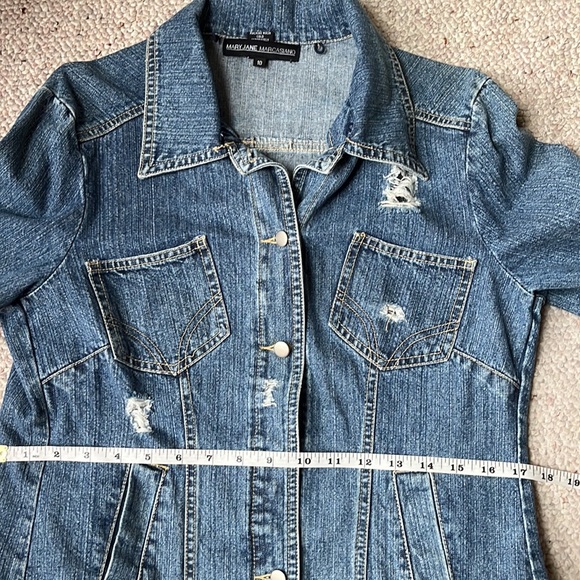Worn denim jacket size 10 - Picture 9 of 11
